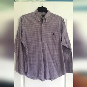 Ralph Lauren button down Long sleeve shirt, plaid size 16 1/2, 34/35